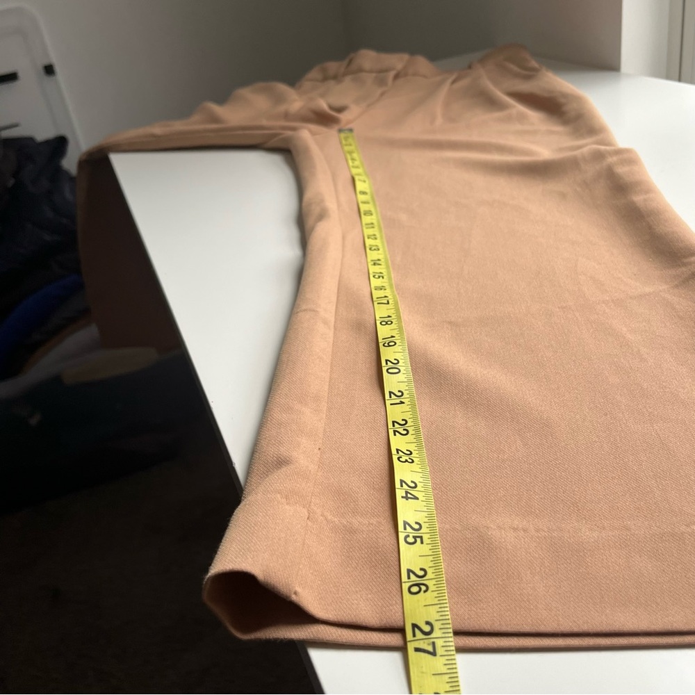 Abercrombie & Fitch Sloane Wide Leg Tailored Trouser Pants Tan 27 / 4 XS Inseam - Picture 11 of 11
